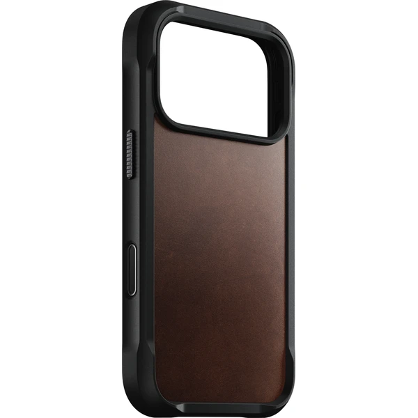 Nomad Rugged Leather (Horween) MagSafe kožený kryt iPhone 17 Pro/18 Pro Rustic Brown - Puzdra - Obrázok 372e9f340ca94d55b25debd9598addcd
