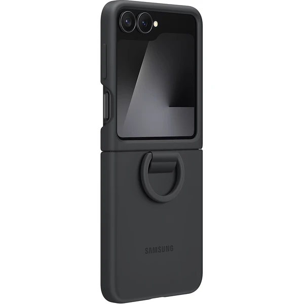 Samsung Silicone ryt s krúžkom pre Galaxy Z Flip7 FE čierny - Puzdra - Obrázok 37365c725d1b406faa0e0fb0b9af35ba