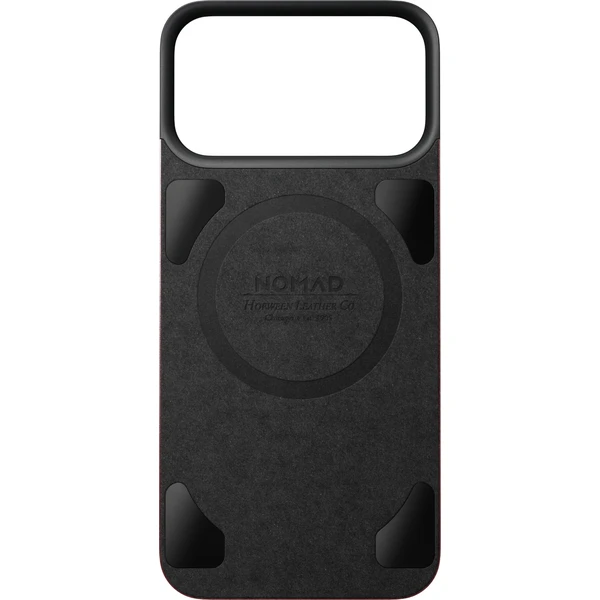 Nomad Magnetic Leather Back (Horween) MagSafe kožený kryt iPhone 18 Pro Max Burgundy - Puzdra - Obrázok 3796da00b59943a8a0c05a665badd4db