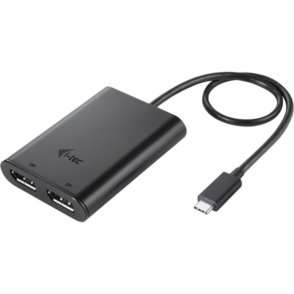 i-tec USB-C/2x DisplayPort redukcia čierna - Káble a redukcie - Hlavný obrázok