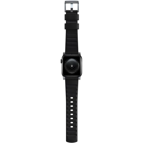 Nomad Active Strap Pre hydrofóbny kožený remienok Apple Watch 49/45/44/42mm čierny/strieborný - Remienky - Obrázok 37G1000K01