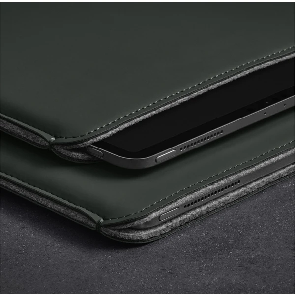 Woolnut matné PU puzdro na iPad Pro 12,9"/iPad Pro 13"/iPad Air 13" tmavozelené - Puzdra - Obrázok 37JR100501