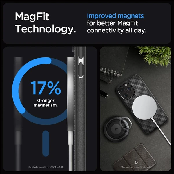 Spigen Mag Armor MagFit kryt iPhone 15 Pre matne čierny - Puzdra - Obrázok 37W8000601