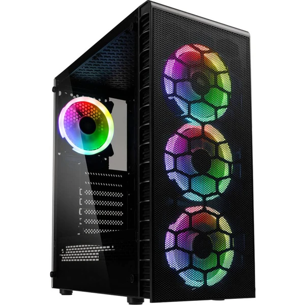 Kolink Observatórium Lite Mesh RGB čierna - Počítačové skrine - Hlavný obrázok