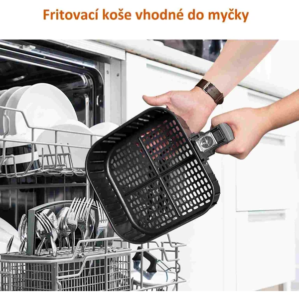 Cosori CP158-AF PREMIUM teplovzdušná fritéza 5,5 L + 5x špíz a gril. rošt biela - Fritézy - Obrázok 37b8148d0e604a088997f49091b638a8