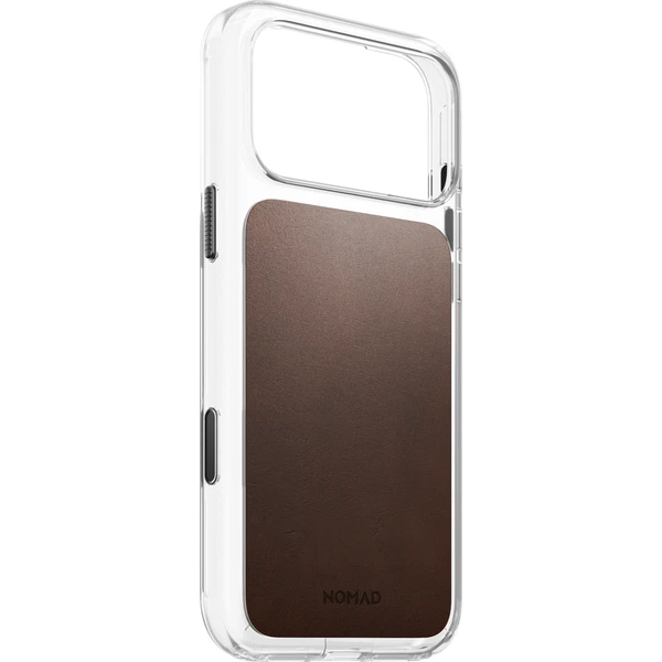 Nomad Clear Leather (Horween) MagSafe kryt iPhone 17 Pro Max/18 Pro Max Rustic Brown - Puzdra - Obrázok 37dc7ccbd3424d77af8fa828653745c8