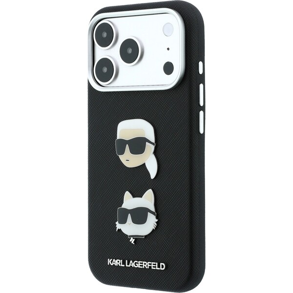 Karl Lagerfeld PU Semi Wrap Saffiano K&CH Heads kryt iPhone 18 Pro černý - Puzdra - Obrázok 37ed38416d454e65a58626e282d12bff
