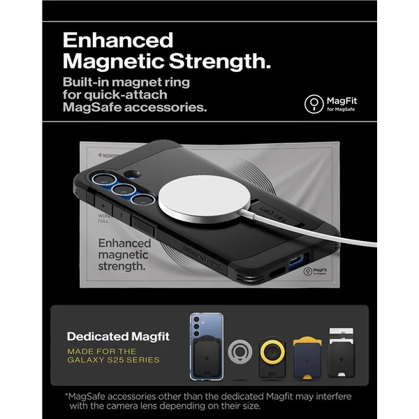Spigen Tough Armor MagSafe kryt Samsung Galaxy S25 čierny - Puzdra - Obrázok 37f86f7ca951482fa09871de1b0eb29f