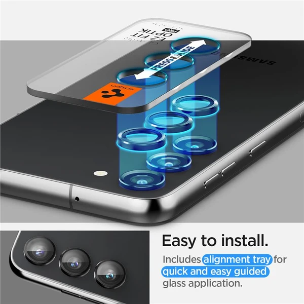 Spigen Glass EZ Fit Optik Pro 2 Pack sada skiel Samsung Galaxy S23/S23+/S24 - Ochranné fólie a sklo - Obrázok 3821000J01