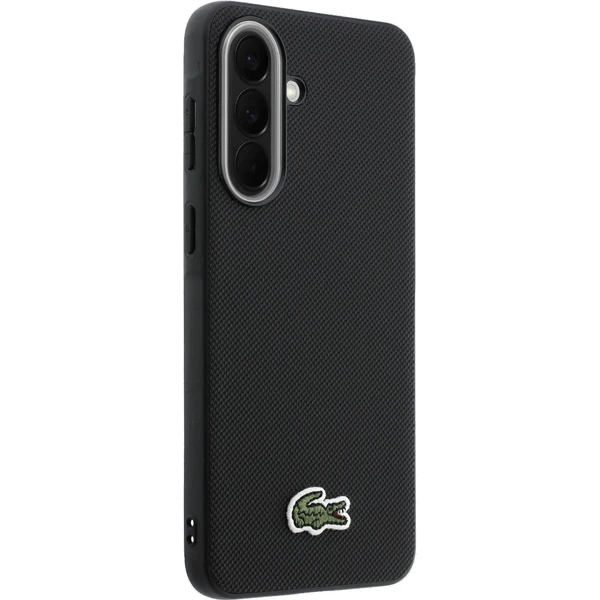 Lacoste Iconic Petit Pique Woven Logo MagSafe kryt Samsung Galaxy A57 čierny - Puzdra - Obrázok 384b479c9177422898bea3a117a96788