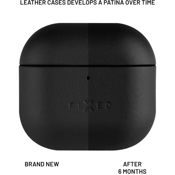 FIXED PodsLeather kožené púzdro pre Apple AirPods 4 čierne - Puzdra - Obrázok 38670e74b53a451589b13a6e0918de9f
