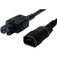 PremiumCord IEC C15/IEC C14 napájací predĺžovací kábel 250V 2m čierny - Káble a redukcie