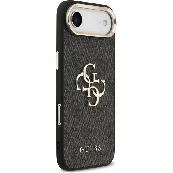 Guess PU Leather 4G Metal Logo Gold Frame MagSafe kryt iPhone Air čierny - Puzdra - Obrázok 386f1a532fef43759fae82efd6a3181f