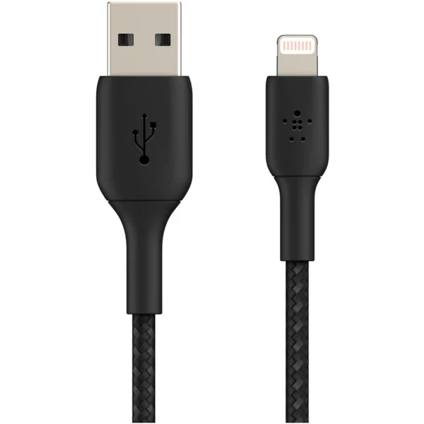 Belkin BOOST Charge Braided Lightning/USB-A odolný kábel, 2m, čierny - Káble - Obrázok 3899400301