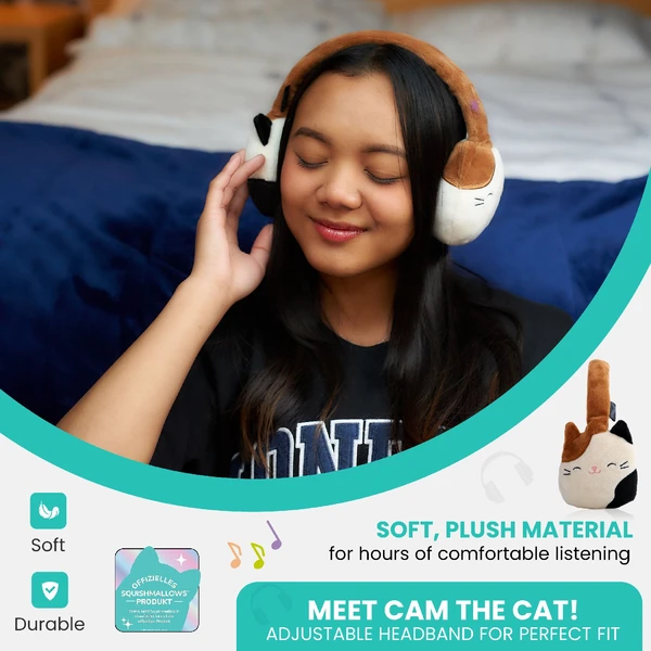 Lazerbuilt bezdrôtové slúchadlá Squishmallows - Cameron (plyšové) - Slúchadlá - Obrázok 38BG000K01