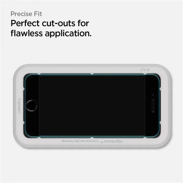 Spigen 3D tvrdené sklo Align FC Apple iPhone SE/8/7 čierne - Ochranné fólie a sklo - Obrázok 38CP300301