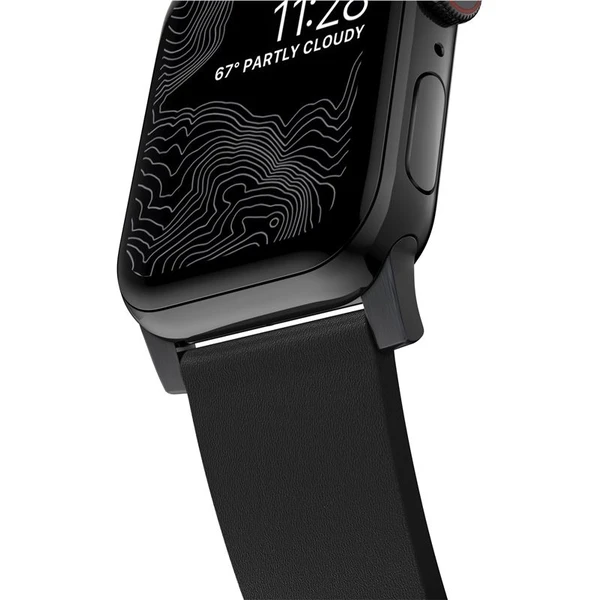 Nomad Active Strap Pre hydrofóbny kožený remienok Apple Watch 49/45/44/42mm čierny/čierny - Remienky - Obrázok 38G1000K01