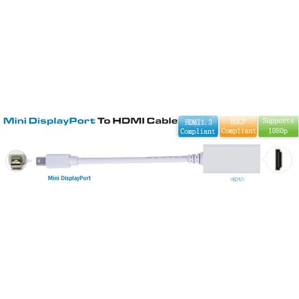 PremiumCord Mini DisplayPort/HDMI redukcia 0,15m biela - Káble a redukcie - Obrázok 38H0000401