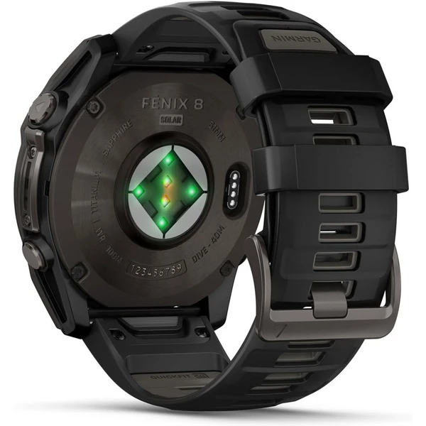 Garmin Fenix 8 Solar 51 mm titán čierne - Inteligentné hodinky - Obrázok 38YE000O01