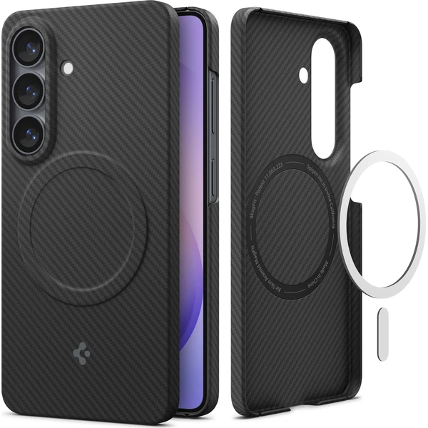 Spigen Air Skin Aramid MagSafe kryt Samsung Galaxy S26+ čierny - Puzdra - Hlavný obrázok