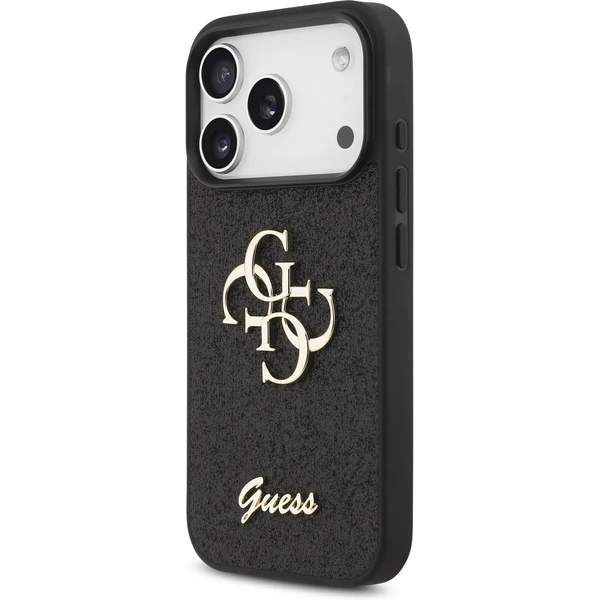 Guess PU Fixed Glitter 4G Metal Logo kryt iPhone 17 Pro čierny - Puzdra - Obrázok 38b0a0f762e0462e8d06a9cfc251c173