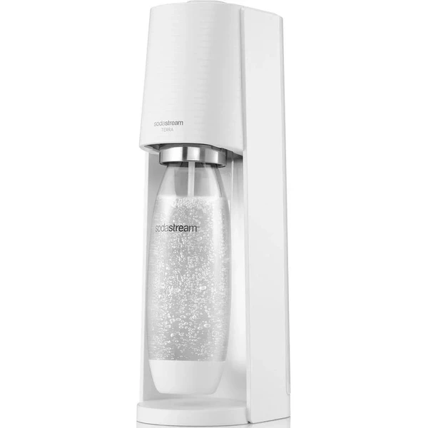 SodaStream Terra White výrobník sódy, mechanický, 1l fľaša SodaStream Fuse, bombička s CO2, biely - Výrobníky sódy - Hlavný obrázok