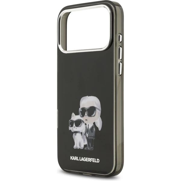 Karl Lagerfeld IML Aquarelle Karl and Choupette kryt iPhone 17 Pro čierny - Puzdra - Obrázok 38c23ac884e84325a4d9f643899b92e2