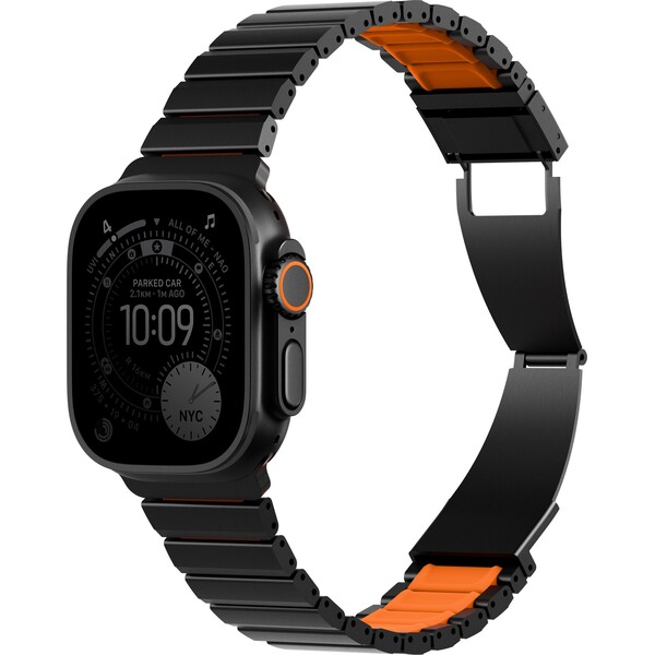 UNIQ Strova Flex titanový remienok pre Apple Watch 49/46/45/44mm Titanium Silver/Lime Green - Remienky - Obrázok 38eeba468f5041df82774632ffa1d6a0