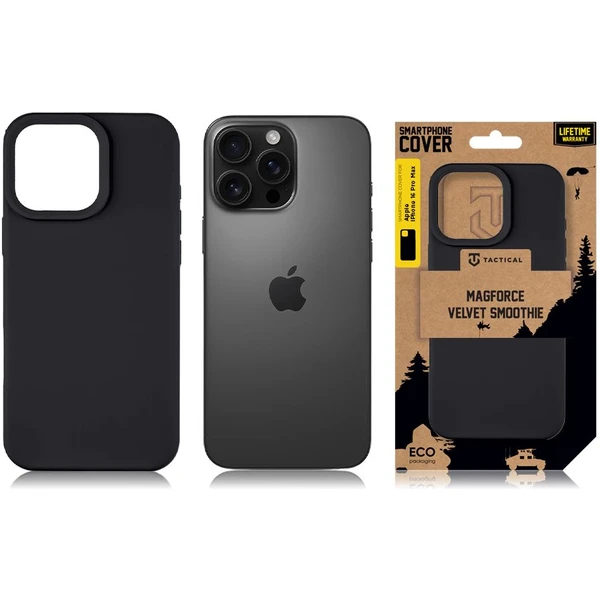 Tactical MagForce Velvet Smoothie Kryt pre Apple iPhone 16 Pro Max Asphalt - Puzdra - Obrázok 38f4a7658e774888b0e08f42eac2a2dd