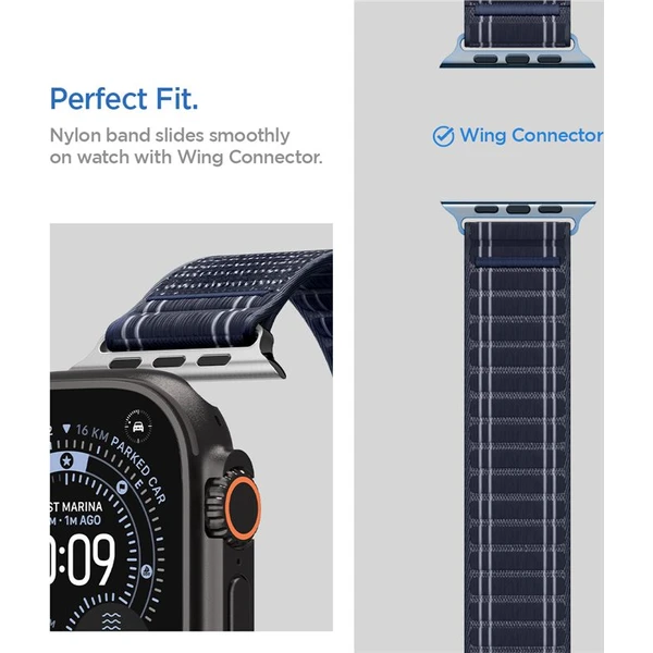 Spigen Fabric Band remienok (suchý zips) Apple Watch 49/46/45/44mm námornícka modrá - Remienky - Obrázok 38f655055ceb4a70bf64c45f3072e5e5
