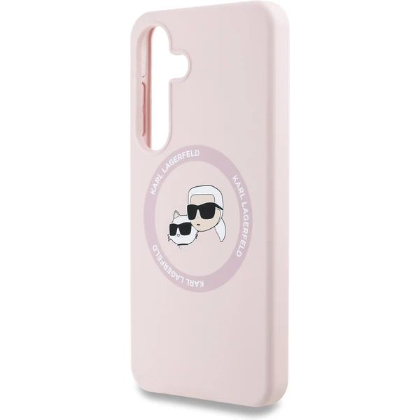 Karl Lagerfeld Liquid Silicone K&CH Heads MagSafe kryt Samsung Galaxy S25 ružový - Puzdra - Obrázok 390a2ce9490a4914ae293e23f0de8285