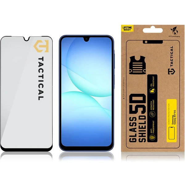 Tactical Glass Shield 5D sklo pre Samsung Galaxy A17 4G/5G čierne - Ochranné fólie a sklo - Obrázok 39263b6977324d4c961dee79e7bfc78c