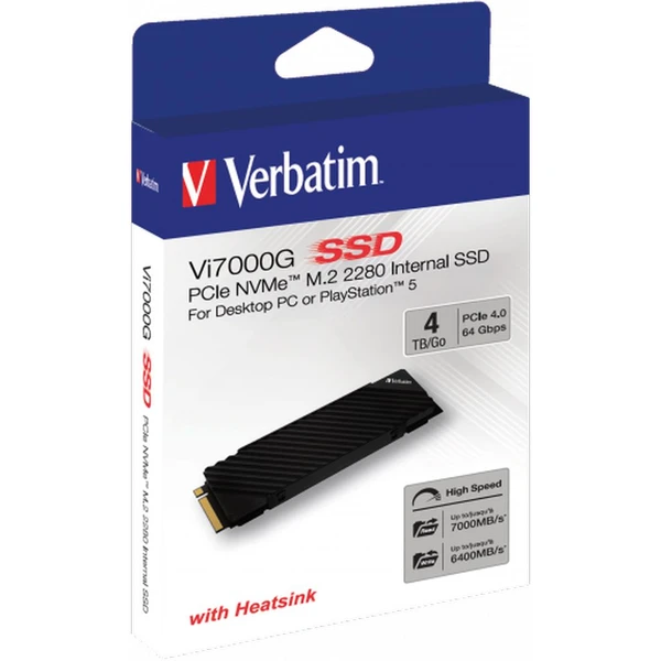 VERBATIM SSD Vi7000G Internal PCIe NVMe M.2 SSD 4TB - SSD - Obrázok 3963000O01