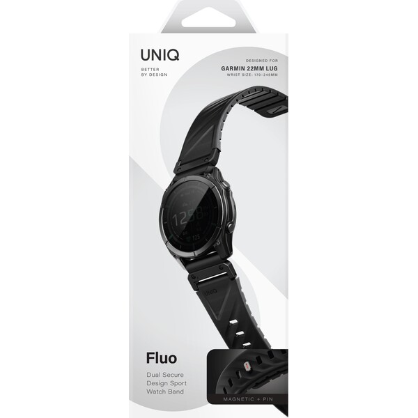 UNIQ Fluo Magnetický remienok pre Garmin (Quick Release/QuickFit 22 mm) Midnight Black - Remienky - Obrázok 396e4f7cad1140758e61fa68a5e6a2fc