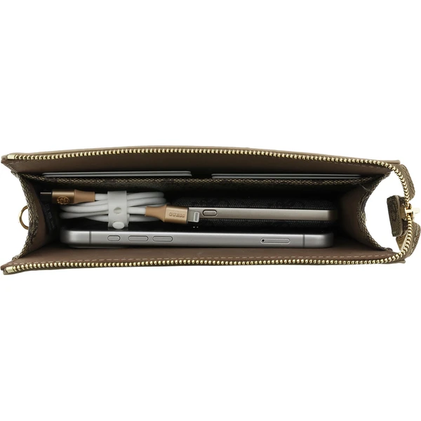 Guess PU 4G Metal Logo kabelka na telefón hnedá - Crossbody - Obrázok 3975d9dc008d4132b5aaee4f394ff86f