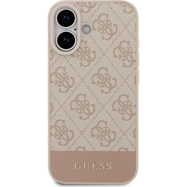 Guess PU 4G Stripe Zadný Kryt pre iPhone 17 ružový - Puzdra - Obrázok 39796d269a8944fa835dfbf13b71aa51
