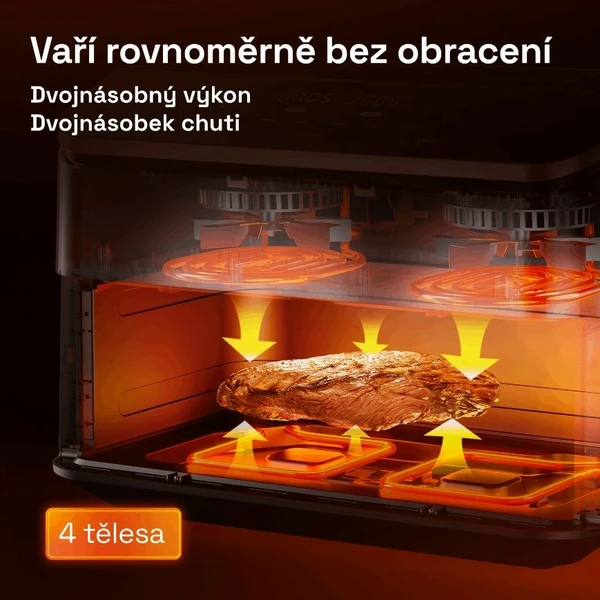 Cosori TF101S Dual blaze TwinFry 10l vzdušná fritéza čierna - Fritézy - Obrázok 398fcec6e779443aae86613d2c45db4b