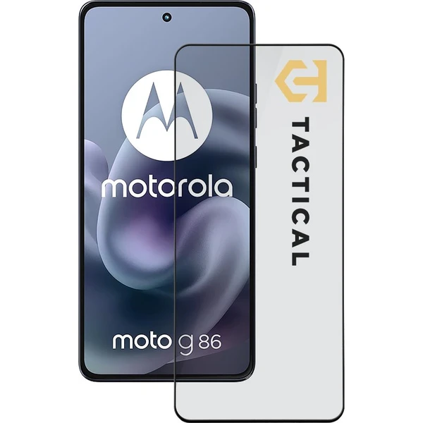 Tactical Glass Shield 5D sklo pre Motorola G86 čierne - Ochranné fólie a sklo - Hlavný obrázok