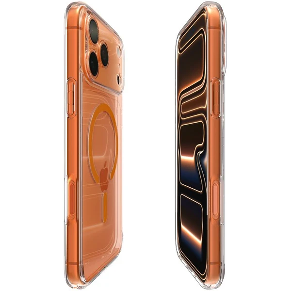 Spigen Ultra Hybrid MagSafe kryt iPhone 17 Pro Max clear orange - Puzdra - Obrázok 39ac04b8a7c8401dba6cd025bfc1545c