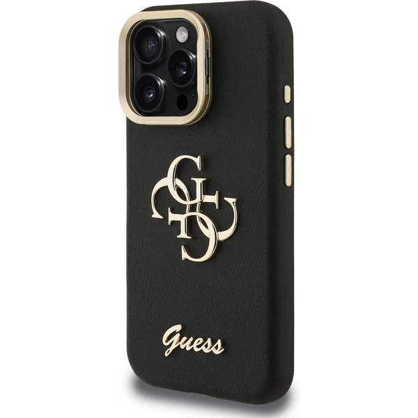 Guess PU Grained 4G Logo Stand Camera Frame kryt iPhone 15 Pre čierny - Puzdra - Obrázok 39bfbd6ee82c440ca8c17ee5285cc9fb