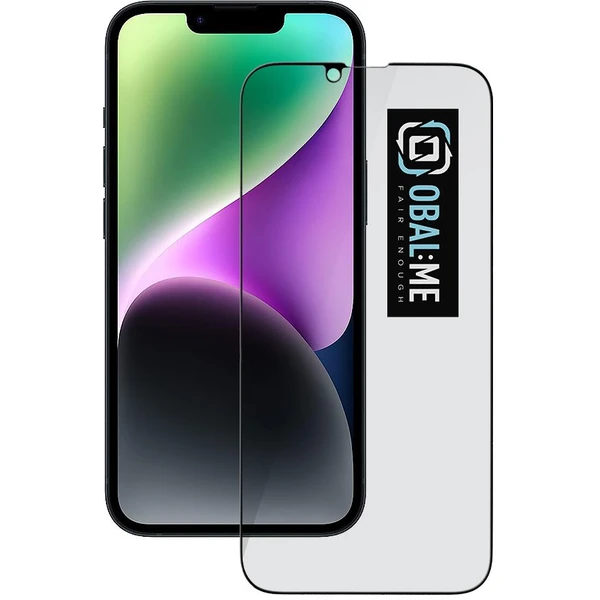 OBAL:ME Ochrana súkromia 5D tvrdené sklo Apple iPhone 13/13 Pro/14/16e/17e čierne - Ochranné fólie a sklo - Hlavný obrázok