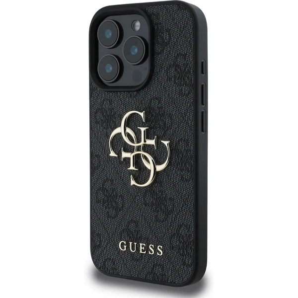 Guess PU 4G Metal Logo kryt pre iPhone 16 Pro Max sivý - Puzdra - Obrázok 39eabbcd6b624e9ea25ce426c1f287b0