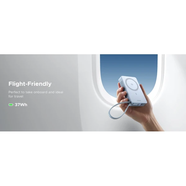 UGREEN Magflow MagSafe/Qi2 powerbanka s USB-C, 10000mAh, svetlo modrá - Powerbanky - Obrázok 39f6a65c41654c3aada036f6ea8d1f86