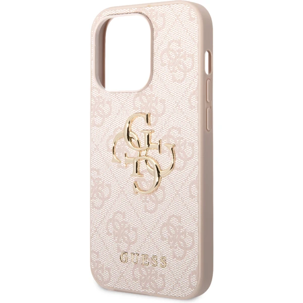 Guess PU 4G Metal Logo kryt iPhone 15 Pre Max ružový - Puzdra - Obrázok 3A72000N01