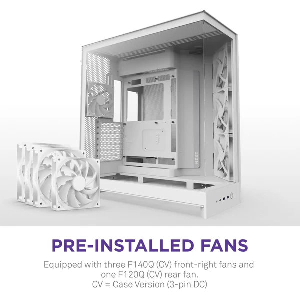 NZXT H9 Flow biela - Počítačové skrine - Obrázok 3A7K000K01