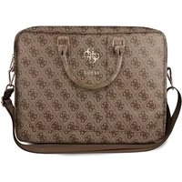 Guess PU 4G Metal Logo taška pre 15/16" Macbook/notebook hnedá - Crossbody