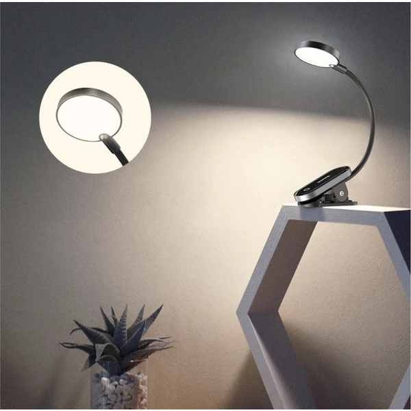 Baseus Mini LED lampička na čtení s klipem černá - Lampičky - Obrázok 3B3P600301
