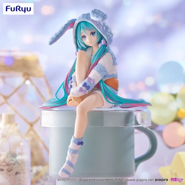 Figúrka Furyu Hatsun Miku Noodle Stopper - Hatsun Miku Rabbit Ear Hood Pajama Blue Color Ver. 14 c - Figúrky - Obrázok 3BKN000K01