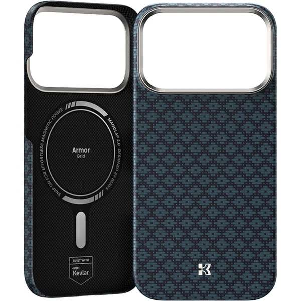 Benks ArmorGrid ArmorAir Kevlar MagSafe kryt iPhone 17 Pro Azure Blue - Puzdra - Obrázok 3CCK000K01