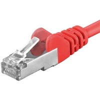 Premiumcord Patch kábel CAT 6a S-FTP RJ45-RJ45 AWG 26/7 10m červený - Káble